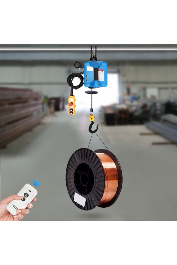 3-in-1 Electric Hoist Winch Portable Crane 1100lbs 25ft Lifting Chain Hoists with 2 Remote Control