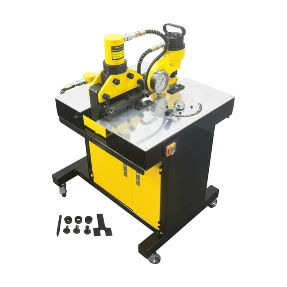 3-in-1 Electric Hydraulic Busbar Processor Cutter Bender Hole Puncher AC110V 1.2HP