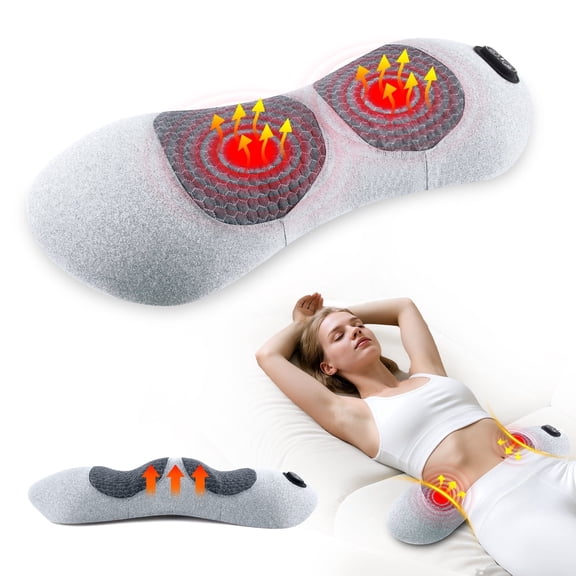 3-in-1 Electric Lumbar Support Pillow , Smart Air Lift Technology, Massage, Ibration and Traction for Lower Back Pain Relief and Spine Support