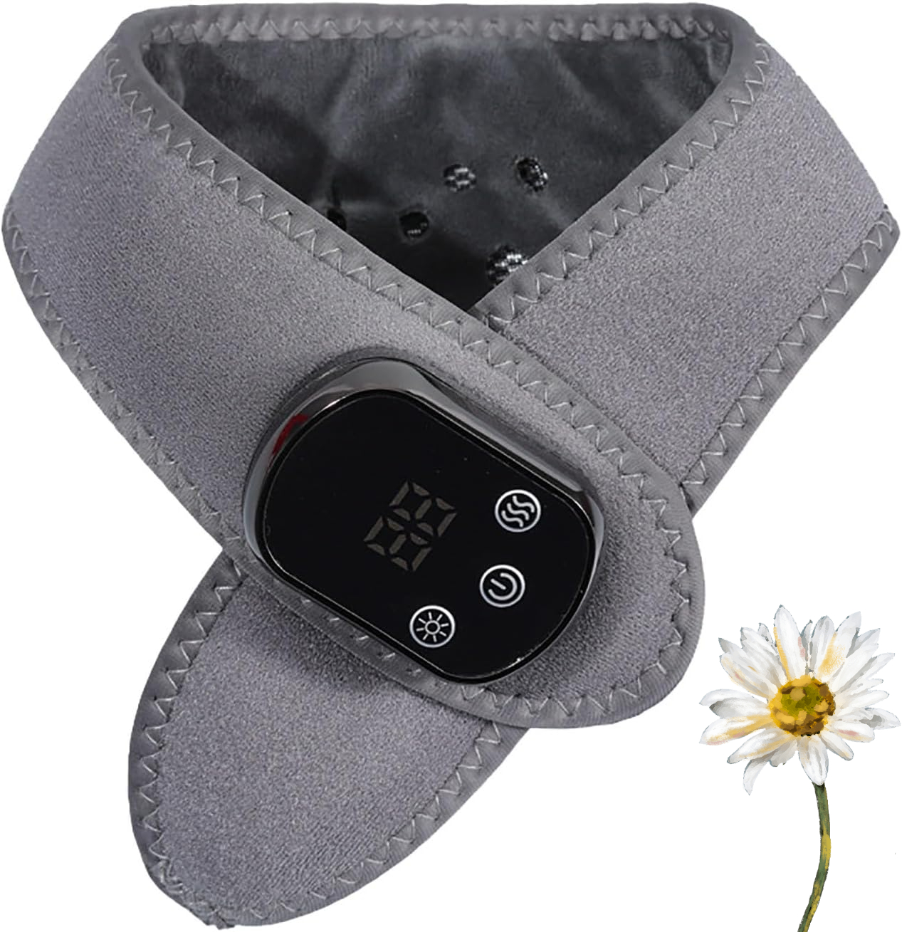 3-in-1 Electric Neck Massager, Three-Level 3D Heating Technology & Vibration for Pain Relief, Rechargeable Heated Shoulder & Neck Wrap for Home, Office, or Travel