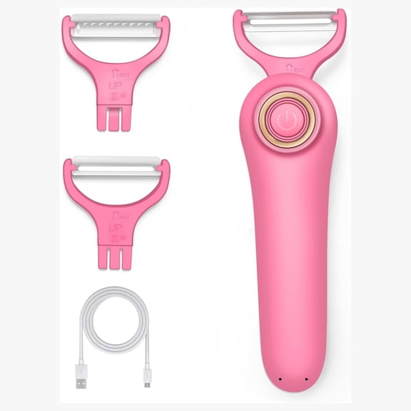 3-in-1 Electric Peeler | Auto Blade for Fruits/Vegetables | 3 Interchangeable Blades | Type-C Charging,Battery Capacity 1500 mAh