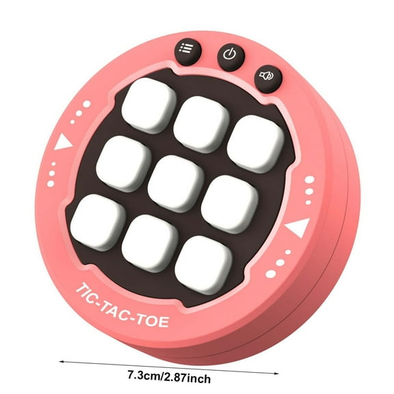 3-in-1 Electronic Tic Tac Toe Game Handheld Console Strategy Training Toy for Ages 4+ Portable Travel Game Family Interactive Play Learning Development Birthday Christmas Gift