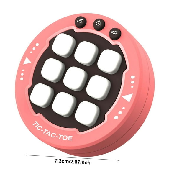 3-in-1 Electronic Tic Tac Toe Game Handheld Console Strategy Training Toy for Ages 4+ Portable Travel Game Family Interactive Play Learning Development Birthday Christmas Gift