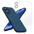 thumbnail image 1 of 3-in-1 Entronix Bundle designed for iPhone 17, Liquid Silicone Case, Tempered Glass, Camera Lens, 1 of 9