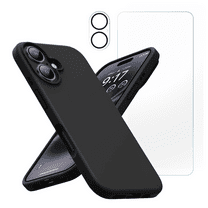 3-in-1 Entronix Bundle designed for iPhone 17, Liquid Silicone Case, Tempered Glass, Camera Lens