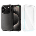 thumbnail image 1 of 3-in-1 Entronix Bundle designed for iPhone 17 Pro, Heavy Duty Case, 2 Tempered Glass, 1 of 8