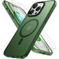 thumbnail image 1 of Entronix 3-in-1 Magnetic Matte Case Compatible with iPhone 16 Pro with Screen Protector, Green, 1 of 9