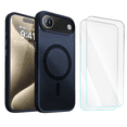 thumbnail image 1 of 3-in-1 Entronix Bundle for iPhone 17 Air, Magnetic Sturdy Matte Case 2 Screen Protector, Navy, 1 of 8