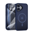 thumbnail image 1 of 3-in-1 Entronix Bundle for iPhone 17, Magnetic Sturdy Matte Case 2 Screen Protector, Navy, 1 of 8