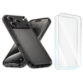 thumbnail image 1 of 3-in-1 Entronix Bundle for iPhone 17 Pro Max. Heavy Duty Phone Case, 1 Screen Protector, Black, 1 of 8