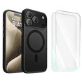 thumbnail image 1 of 3-in-1 Entronix Bundle for iPhone 17 Pro Max, Magnetic Sturdy Matte Case 2 Screen Protector, Black, 1 of 9