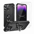 thumbnail image 1 of Entronix 3-in-1 Armor Case Compatible with iPhone 16 Pro with Screen Protector, Black, 1 of 9