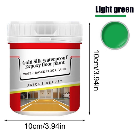 3-in-1 Epoxy Floor Coating - Non-Slip, UV-Resistant Finish for Concrete Garage Floors, Basements & Warehouses – Fast-Drying, Hot Tire Pickup Resistant 16.9oz(Light Green)