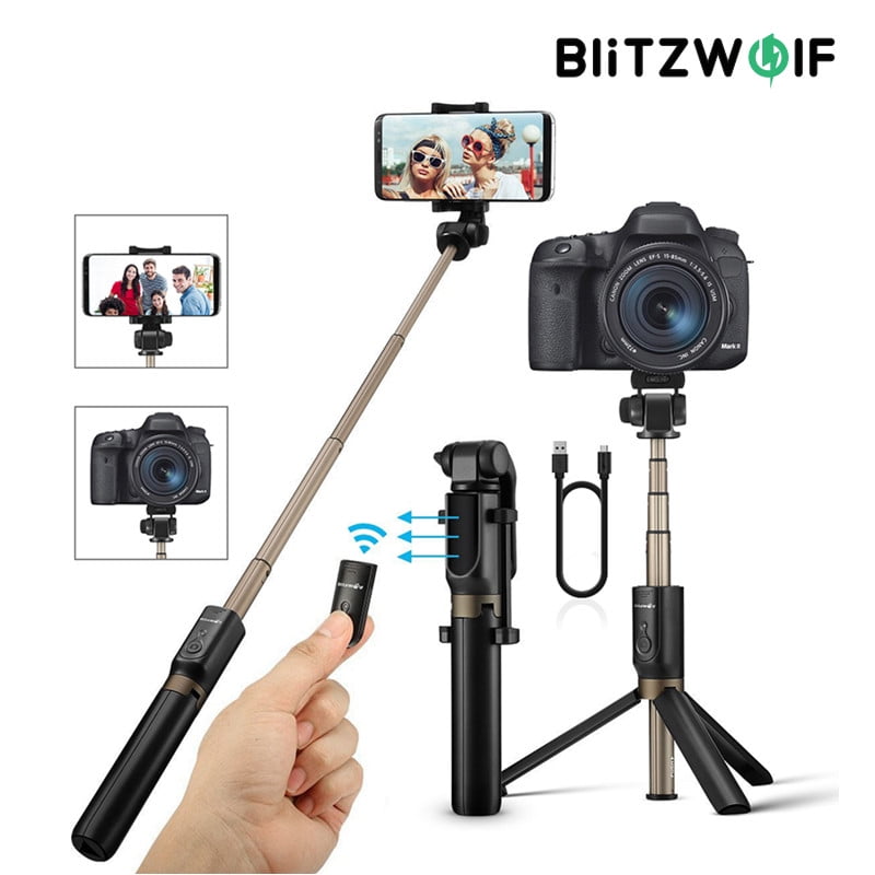 3 in 1 Extendable Selfie Stick + Remote Control Shutter + Handheld