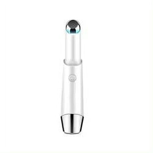 3-in-1 Eye & Face Massager Wand with Heat, Vibration & Red/Blue Light, Rechargeable Skincare Tool for a Revitalized Appearance and At-Home Spa,White