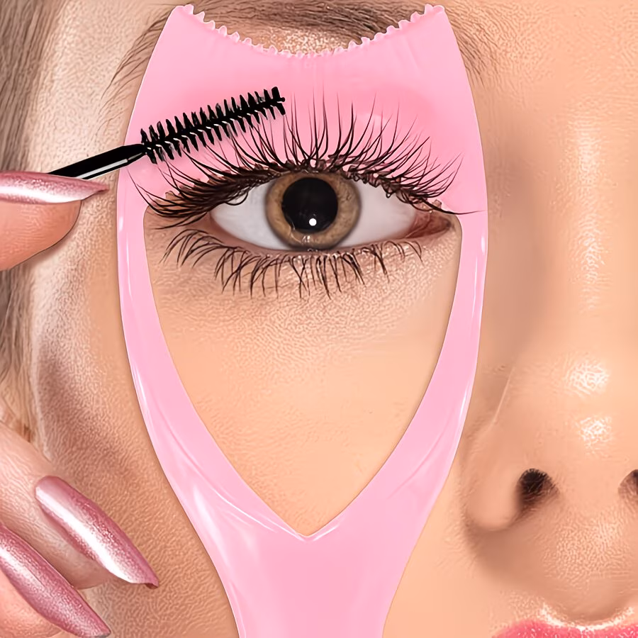 3-in-1 Eyelash Curler & Eyeliner Tool with Baffle System, Multi-Functional Beauty Device for Instant Volume & Lift, Compact Makeup Accessory