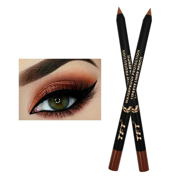 3-in-1 Eyeliner Pen - Silkworm Eye Shadow Lip Liner Gel, Black, Long-Lasting, Smudge-Proof, Waterproof, Highly Pigmented, Flexible Tip Brush, Cat Eye Makeup, Women, Party & Travel Makeup Organizers