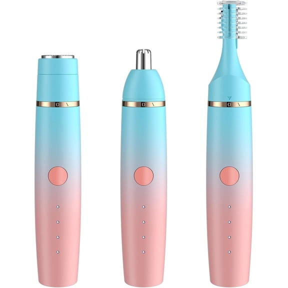 3 in 1 Facial Hair Removal, Eyebrow Trimmer, Nose Hair Trimmer for Men and Women, Waterproof and Rechargeable for Ears, Face
