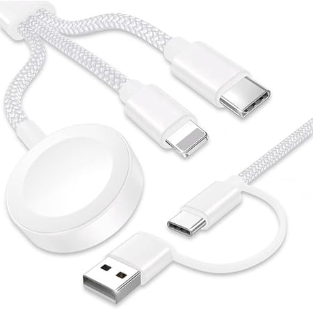 3-in-1 Fast Charging Kit for Apple Watch & iPhone | 20W USB-C Charger Block + Multi Cable + USB to USB-C Adapter - Travel/Car/Office Essentials for iWatch Series, iPhone 17/16/15 Pro Max/14/13/12 ?