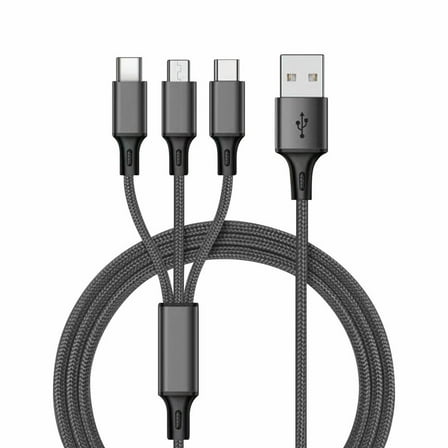 3 in 1 Fast USB Charging Cable Nylon Braided Universal for Cell Phones