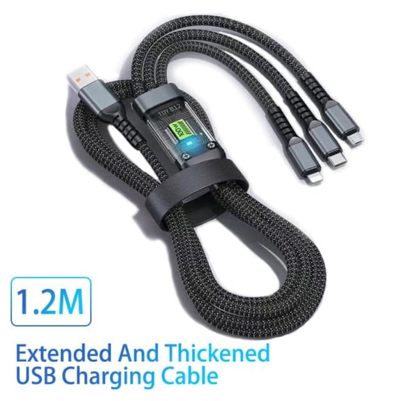 3 in 1 Fast USB Charging Cable Universal Multi Function Cell Phone Charger Cord
