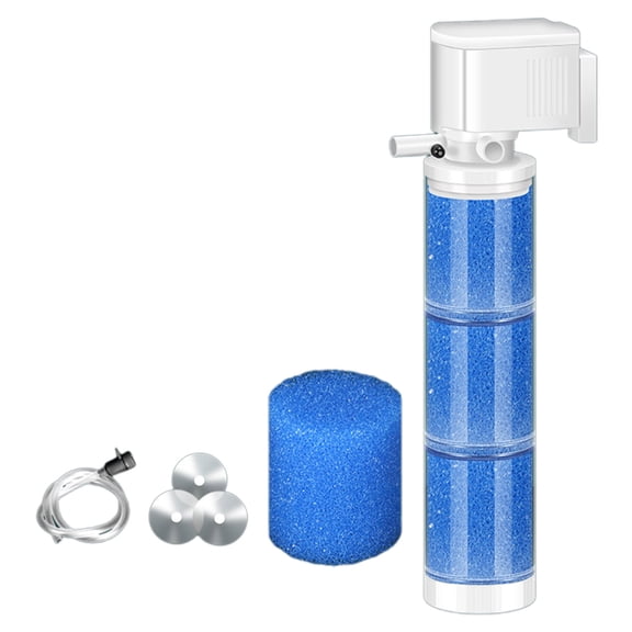 3-in-1 Fishtanks Filter Aquariums Submersible Filter with Aeration for Shrimp Jar Fishtanks Aquariums Quiet Water Filter