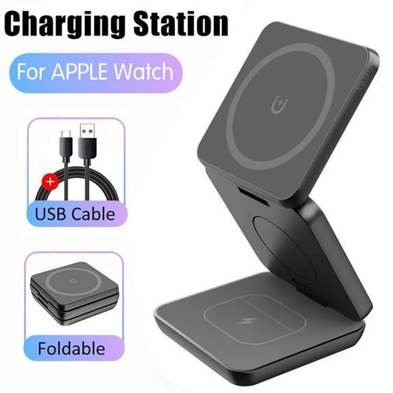 3 in 1 Foldable 30W Magnetic Wireless Charger Stand Macsafe for iPhone 15 14 13 For Apple Watch 8 7 6 For airpods Fast Charging Station