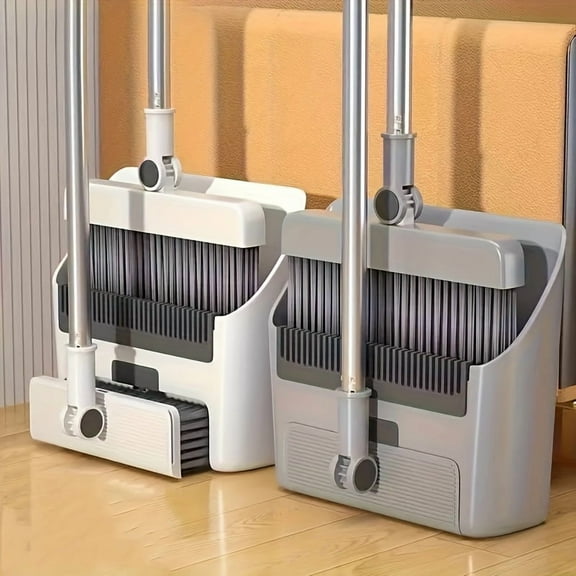 3-in-1 Foldable Broom Mop & Dustpan Set - Space-Saving Cleaning Tool - Efficient for Home & Office - Flexible Design - 2025 Model