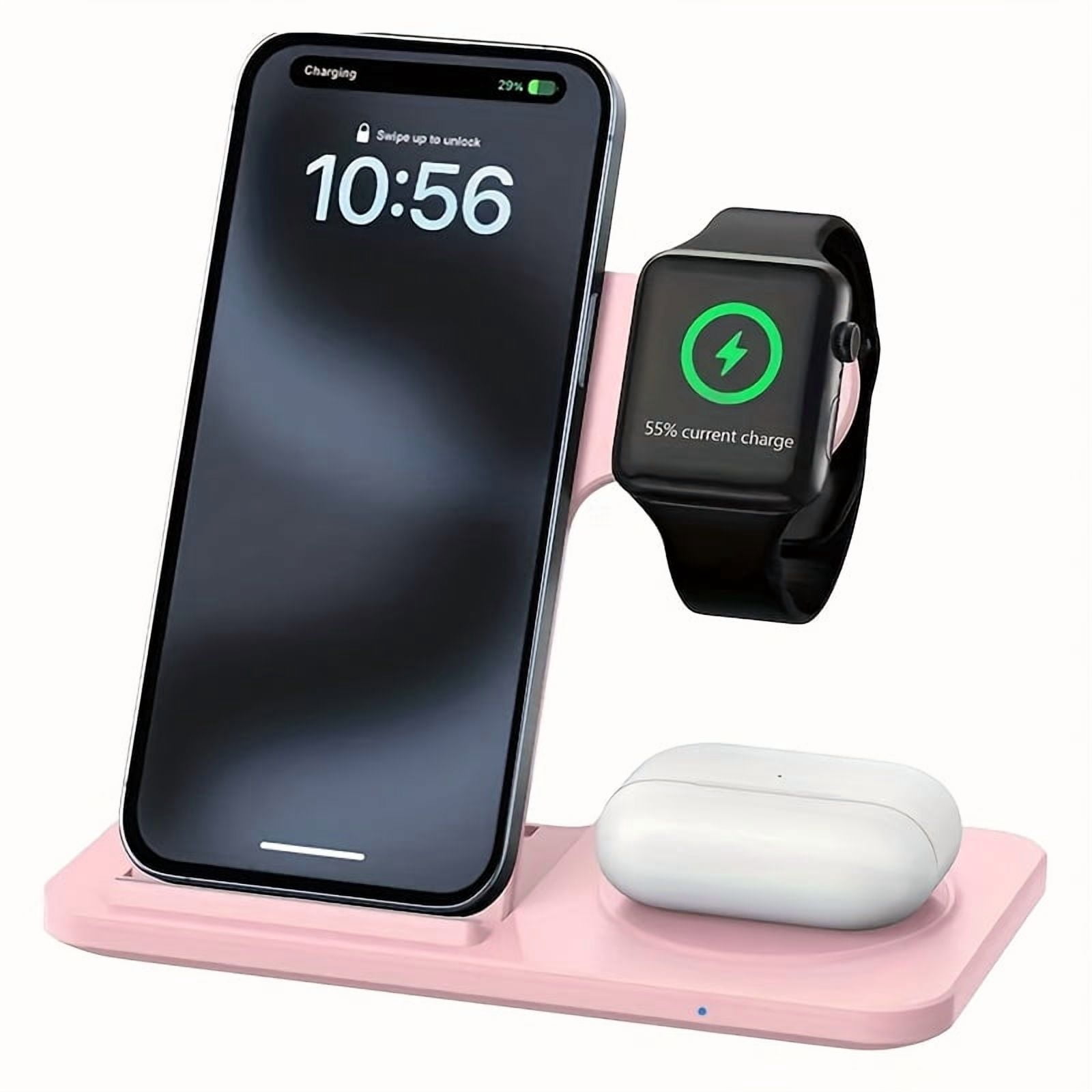 3-in-1 Foldable Portable Wireless Charger Is Suitable for iPhone, for Samsung Other Wireless Charging Models, for Apple Watch, for AirPods.