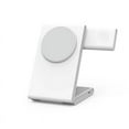 thumbnail image 1 of Foldable Wireless Charger Stand for 15/14 and Watch S8/7 Magnetic Fast Charging Dock White, 1 of 9