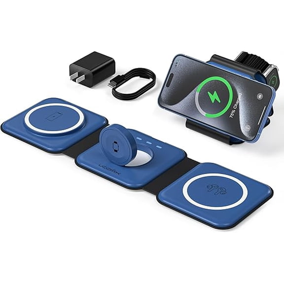 3-in-1 Foldable Wireless Charging Station for Multiple Devices