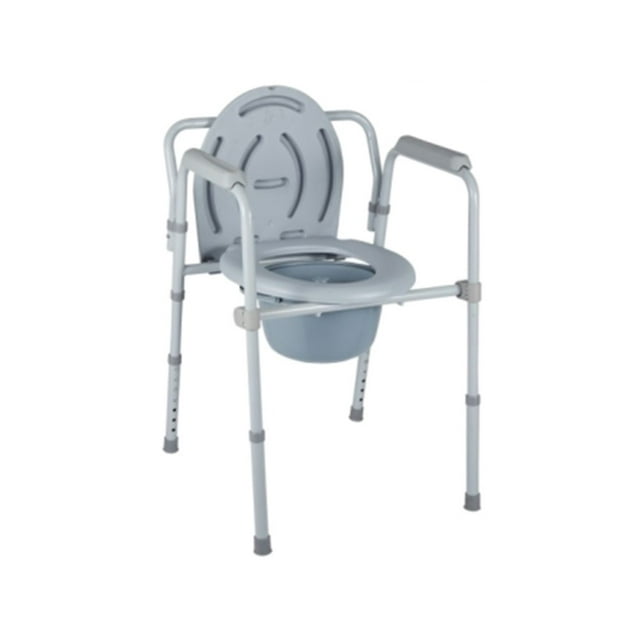 3in1 Folding Bedside Commode, Heavy Duty Steel, Toilet Seat Chair