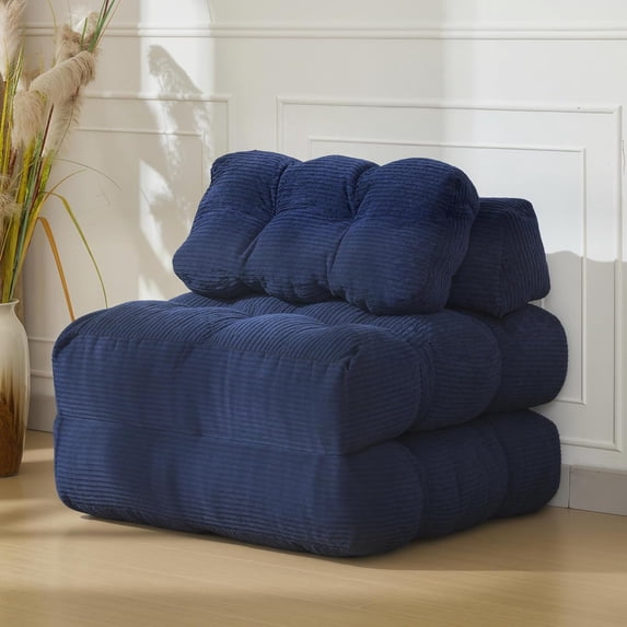 3-in-1 Folding Sofa Bed, Comfy Sleeper Chair with Back Support & Pillow, Convertible Floor Lounge & Single Bed for Apartment, Dorm, Guest Room
