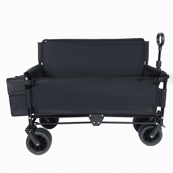 3-in-1 Folding Wagon Cart Bench Seat Storage 500lbs All-Terrain Wheels