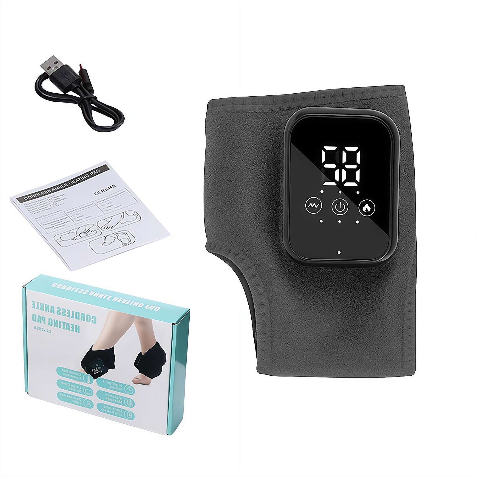 3 in 1 Foot Massager,Foot Massager for Plantar Fasciitis,Wireless & Portable with 3-Level Heat Massage Adjustable