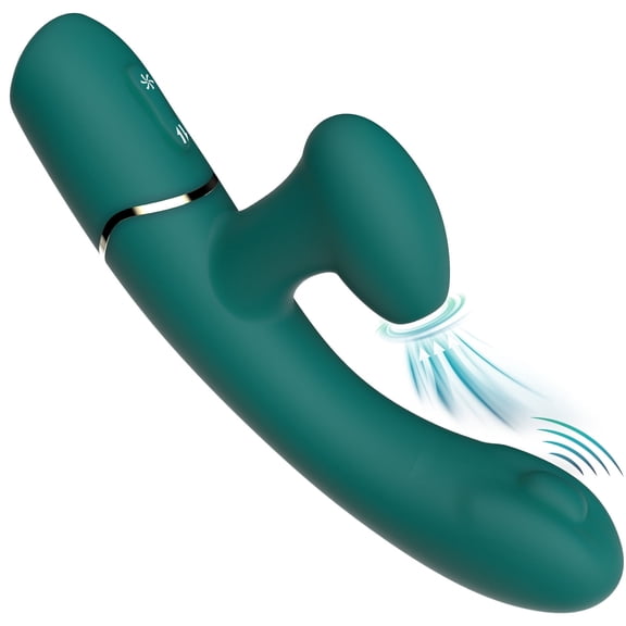 3 in 1 G Spot Vibrators with 10 Flapping, 10 Vibrating & 10 Sucking Patterns,Rabbit Vibrator Sex Toys for Women,Couples Adult Toys(Green)