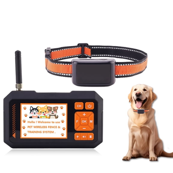 3-in-1 GPS Wireless Dog GPS Dog Collar Fence System - Wireless Pet Boundary with 2.8" Color Screen for Backyard Security | 5 Custom Shapes | Real-Time Tracking & Alerts