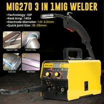 3-in-1 Gasless MIG Welder Machine, 140A Portable Welding Kit with LED Display, 110V/220V Dual Voltage, for Home DIY, Automotive, Metal Repair