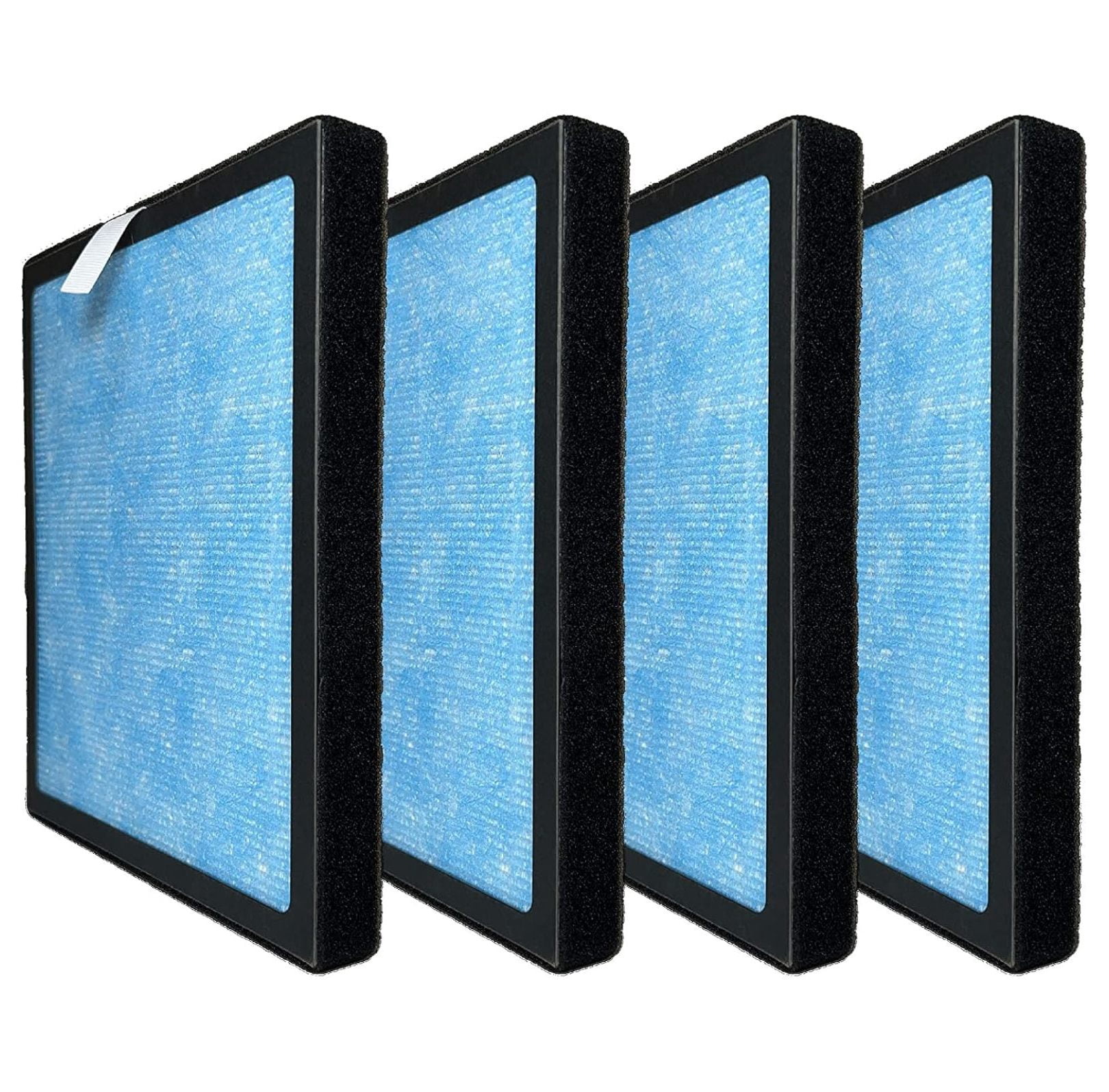 3-in-1 HEPA with Carbon Original Blue Filter Replacement For YIOU R1 Air Purifier, 4 Packs