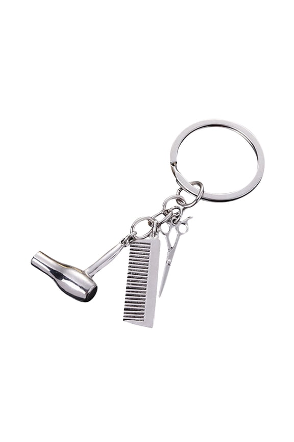 3 - in - 1 Hairdressing Keychain in Alloy for Fashionable and Novel Gift