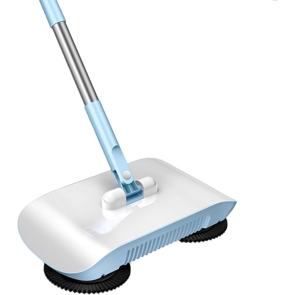 3-in-1 Hand Push Vacuum Cleaner, 180° Swivel Head Wet Dry Sweeper with Removable Dust Bin for Home Kitchen Office Cleaning,Bule