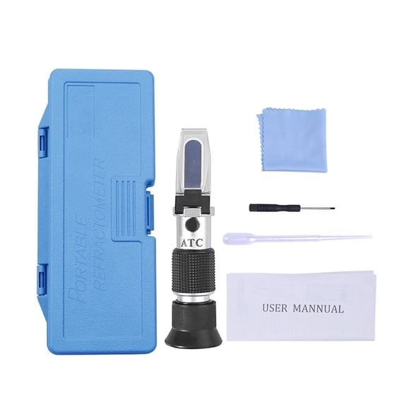 3 in 1 Handheld Honey Refractometer 38-43% Baume Degrees 58-90% Sugar Concentration Meter 12-27% ,Lightweight