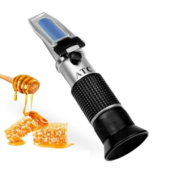 3 in 1 Handheld Honey Refractometer Moisture Baume Brix Scale Range 58-90% Sugar Refraction Tester ,Reliable & Consistent Readings