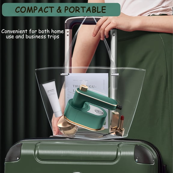 3-in-1 Handheld Steamer & Compact Electric Iron, Portable for Dry & Wet Use. Essential for Home, Travel, Dorm & Business Trips.