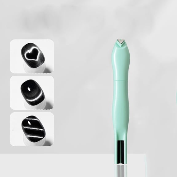 3-in-1 Heart Magnet for Cat Eye Gel Polish, 2025 New Magnetic Nail Tool Heart Shape Round Line Shape Nail Magnet Pen for DIY Manicure Salon Decoration