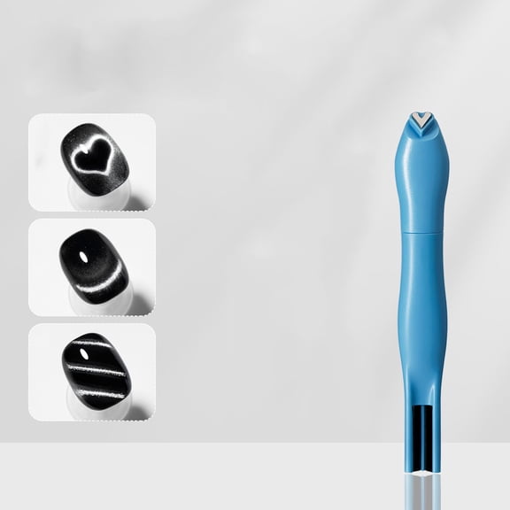 3-in-1 Heart Magnet for Cat Eye Gel Polish, 2025 New Magnetic Nail Tool Heart Shape Round Line Shape Nail Magnet Pen for DIY Manicure Salon Decoration