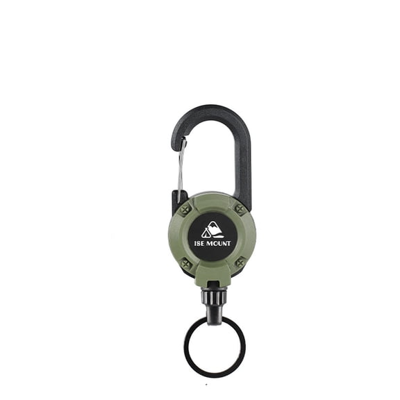 3-in-1 Heavy Duty Retractable Keychain,Multitool Carabiner Badge Holder,25inch Stainless Steel Rope,Suitable for Daily Use, Hunting, Hiking and Camping(A)