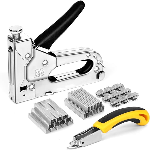 3-in-1 Heavy Duty Staple Gun Kit w/2100 Staples - Upholstery & DIY