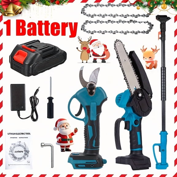 3-in-1 Heavy-Duty Tree Trimming Kit with Telescopic Pole Saw & Pruning Shears