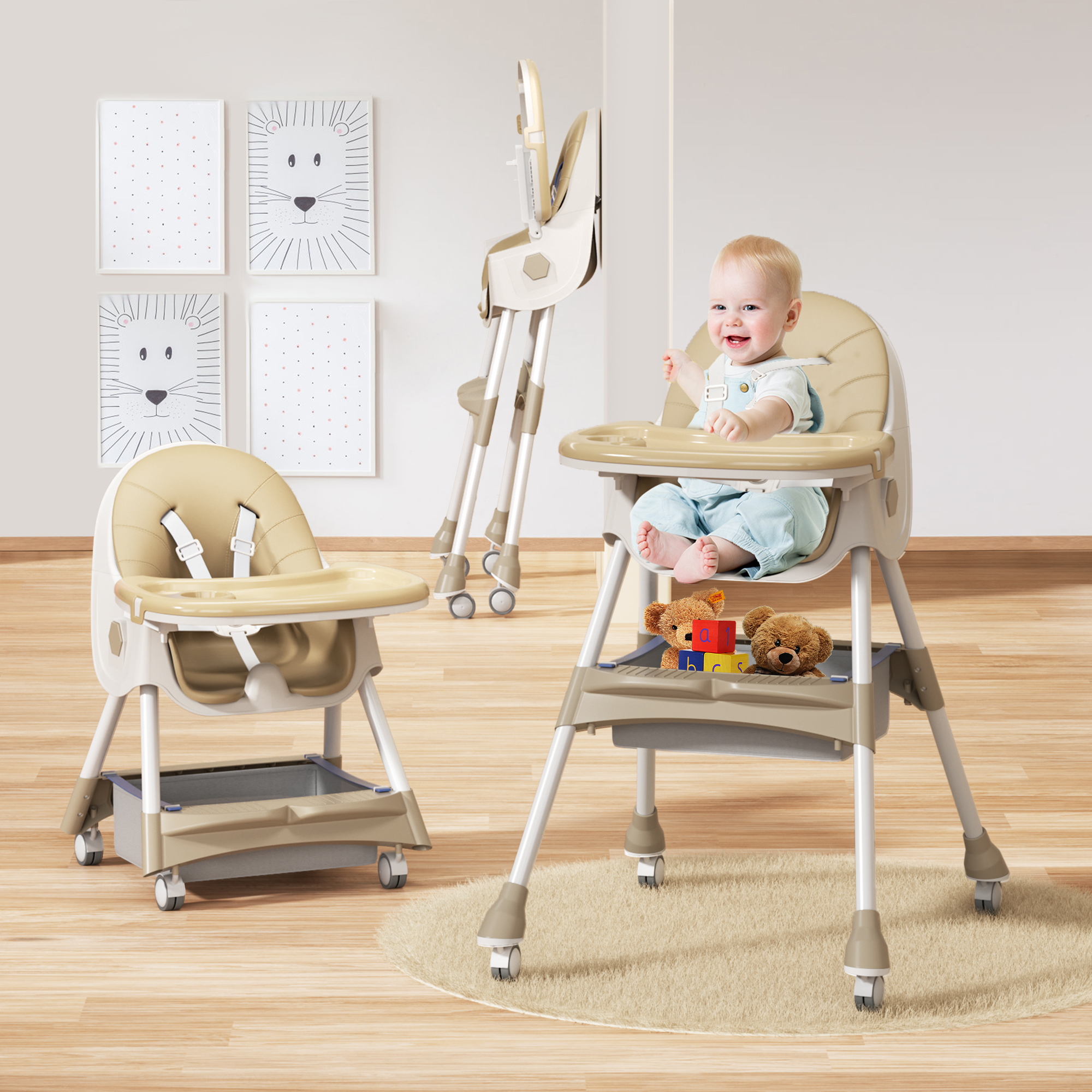 phil&teds Poppy Convertible High Chair, Lime